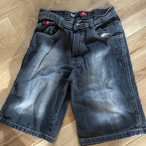 South Pole faded black jean shorts